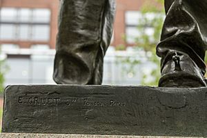 Foundry mark, Thomas Cass statue (Boston Public Garden)