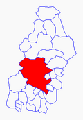Location of the Central District within the Department of Francisco Morazán