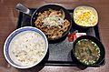 Grilled beef set meal of Yoshinoya