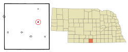 Location of Huntley, Nebraska