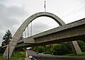Hillsboro Oregon MAX bridge looking east