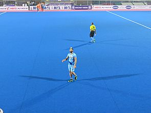 Indian hockey team captain saradara sing at kalinga stadium