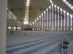Inside Shah Faisal Mosque