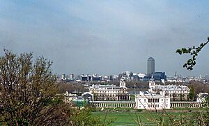 Isle of Dogs & Canary Wharf Panorama 1995