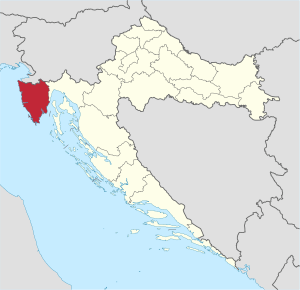 Istria County within Croatia