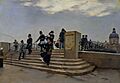 Jean Béraud A Windy Day on the Pont des Arts