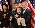 Jesse Jackson and children with George W Bush