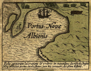 Joducus hondius new albion 1589
