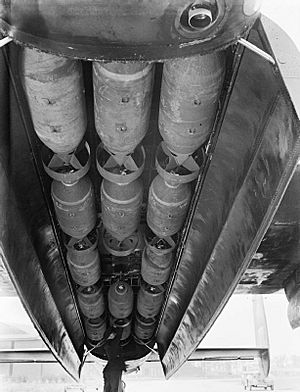 Lancaster bomb bay Jan 1944 IWM CH 18554