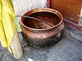 Large copper bowl. Dhankar Gompa