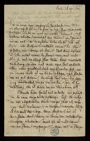 Letter from Jacob Grimm to Jan Frans Willems, Berlin, 26 april 1844