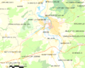 Map commune FR insee code 55545