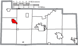 Location of Gibsonburg in Sandusky County