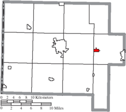 Location of Middle Point in Van Wert County