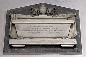 Memorial to Rear-Admiral John Spratt Rainier, St Mary's Church, Sandwich, Kent