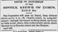 Mistick Krewe of Comus, New Orleans 1859 - The Daily True Delta - Procession