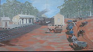 Mural at Coominya Railway Station by Deb Edwards