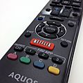 Netflix button on Sharp Aquos remote 20131106
