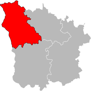 Location of the arrondissement Cosne-Cours-sur-Loire
