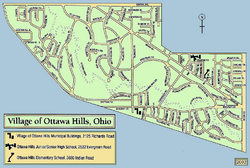 Street-level map of Ottawa Hills
