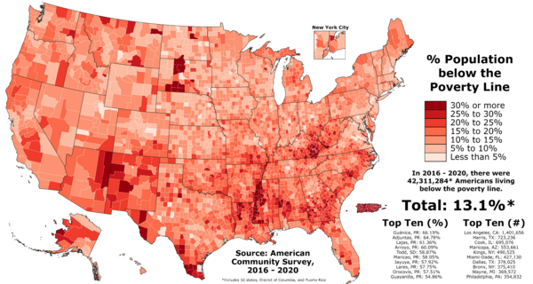 Poverty in the U.S. by county