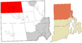 Providence County Rhode Island incorporated and unincorporated areas Burrillville highlighted