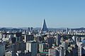 Pyongyang City - Ryugyong Hotel in Background (13913572409)