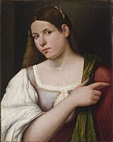 Retrato de dama joven, por Sebastiano del Piombo