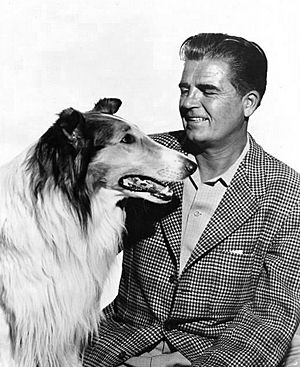 Rudd Weatherwax and Lassie 1955.JPG
