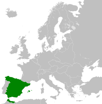 European borders of the Second Spanish Republic, as well as the Spanish protectorate in Morocco