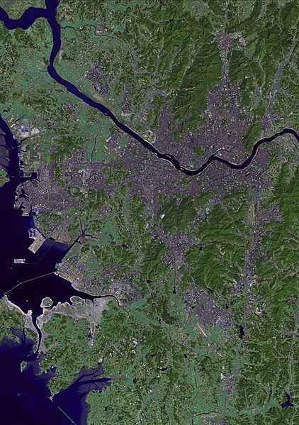 Seoul satellite map