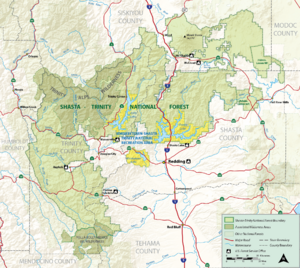 Shasta Trinity National Forest Map