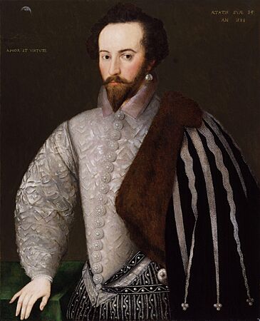 Sir Walter Ralegh by 'H' monogrammist