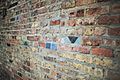 Sol Kogen and Edgar Miller house Wall with colorful bricks in Old Town, Chicago October 2013-5096
