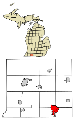 Location of Sturgis, Michigan