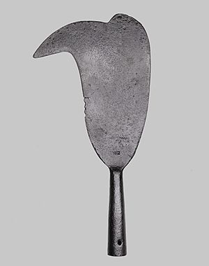 Sugar cane knife, 1800s, Danish West Indies