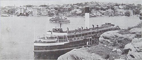 Sydney Ferry BARAGOOLA at Kurraba Point 1920s
