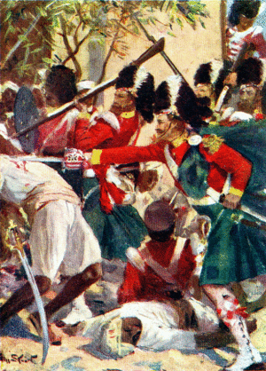 THE 93RD HIGHLANDERS CLEARING THE SECUNDER BAGH BEFORE LUCKNOW