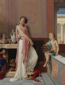 The Favorite Pet or Feathered Friend by Pierre Olivier Joseph Coomans 1868 MH