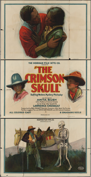 The Norman Film M'F'G Co. presents "the crimson skull" Baffling western mystery photoplay - - Ritchey Lith. Corp. N.Y. LCCN2002713103