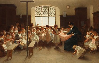 The sewing class (unknown date), by John Morgan