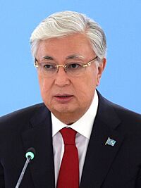 Tokayev during the 2024 Astana CSTO Summit (cropped).jpg