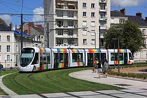 Tramway d'Angers à la gare St-Laud par Cramos