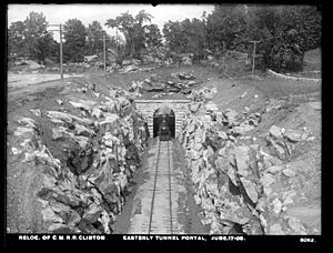 1903-06-17 Central Massachusetts Railroad East Tunnel Portal Clinton MA