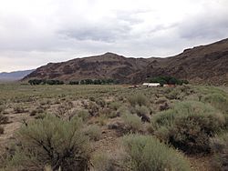 View of Eastgate, Nevada from eastbound Nevada State Route 722 (Carroll Summit Road)