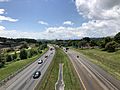 2019-07-08 14 24 49 View south along Interstate 81 from the overpass for Carrier Drive in Harrisonburg, Virginia