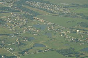 Aerial View of Baldwin City, Kansas 8-31-2013