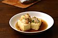 Agedashi tofu, fried tofu with broth