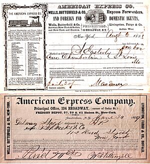 American Express Shipping Receipt 1853