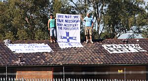 Asylum seekers on the roof of Villawood Immigration Detention Centre 2